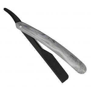 Rasoirs de barbier à manche en plastique acceptable OEM droits fabriqués avec des rasoirs d'épilation en acier inoxydable rasoirs de rasage - Product Image 5