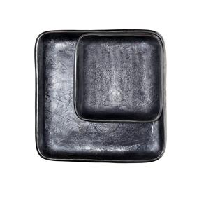 Plateau de service ovale galvanisé avec poignées Ensemble de 3 pièces pour table - Product Image 4