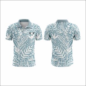 Super Septembre Golf personnalisé coupe à sec pour polos haute qualité Polyester Spandex respirant décontracté grande taille Jersey Floral - Product Image 4