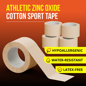 4 pieces Zinc Plasters Teneris Sport <b>Tape</b> <b>Athletic</b> Wound Dressing Skin Color Healing Patch Breathable Flexible Medical Adhesive - Product Image 2