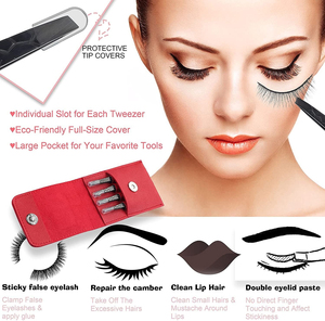 Herramienta de belleza profesional de etiqueta privada, Punta inclinada de alta precisión, juego de pinzas para cejas de acero inoxidable disponibles para personalización - Product Image 6