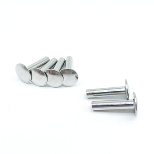 Remache semitubular hueco de aluminio con cabeza plana redonda para muebles metálicos - Product Image 1
