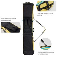 Sac de snowboard rembourré durable de qualité supérieure résistant à l'eau avec sangles de compression pour sac de ski de transport aérien de neige