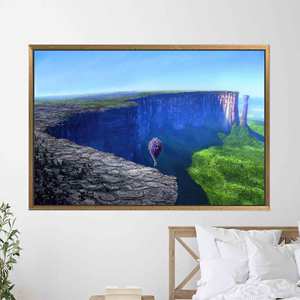 Printed Canvas Artwork: Elegant Landscape Decor for Home,1P:Gold <b>Framed</b> - Product Image 1