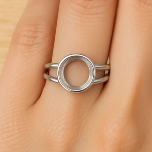 Base de Anillo Redonda de Plata de Ley 925 para Engastar Piedras Preciosas de 7 mm, Base para Fabricación de Joyería DIY, Anillo de Bisel Redondo, Soporte para Anillo Hecho a Mano, Regalo para Mujer - Product Image 2