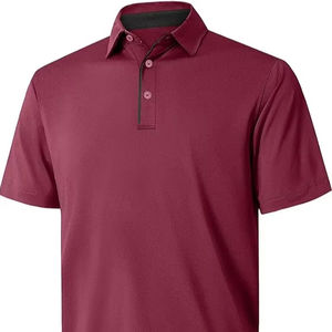 Camiseta de polo para hombre Estilo de cuello de poliéster informal Estilo de cuello de polo con patrón sólido a la venta Tela de punto - Product Image 1