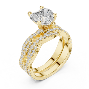 Bague en diamant en cristal en forme de larme 14K tenue de fête élégante - Product Image 6