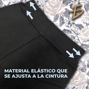 Pantaloni a vita alta in tessuto elasticizzato di alta qualità, super adattabili per persone formose - Product Image 5