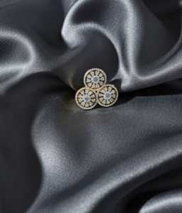 Hermoso anillo de dedo de piedra AD de rodio blanco, joyería elegante de estilo elegante para mujer, ropa de fiesta y ocasiones festivas - Product Image 1