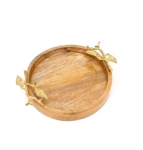 Direct Factory Supply Large Rectangular Wooden Serving <b>Tray</b> with Metal Handles Multipurpose <b>Kitchen</b> <b>Trays</b> Food Decorative <b>Trays</b> - Product Image 6