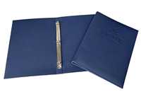 Protège-menu en cuir PU de haute qualité, format A4, certifié ISO, bleu, avec classeur à feuilles mobiles pour restaurants et hôtels (Inde)