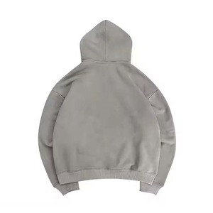 2025 ropa de calle para hombres Essentials Plain 100% sudaderas con capucha de algodón de alta calidad básicos de gran tamaño y sudaderas de peso pesado bordadas - Product Image 3