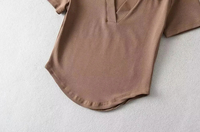 T-shirt décontracté à manches longues pour femme, 100 % coton, col en V, coupe classique, couleur unie, avec logo personnalisé, collection Printemps-Automne