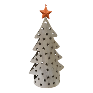 Creative Metal Christmas Tree Design Tea <b>Light</b> Holder with <b>Star</b> Cutout Design From India in Wholesale Price - Product Image 4