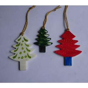 Ornements de noël suspendus en résine ornements de noël suspendus en résine décor d'arbre en bois - Product Image 2