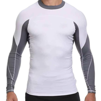 Rashguard de compression à manches longues pour hommes BJJ MMA No-Gi, respirant, personnalisable, protection solaire, vente en gros