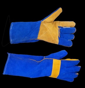 Double Palm Reinforced Cow Split Leather Long <b>Cuff</b> Welding Gloves Heat Resistant Waterproof Protective Gear for Hand <b>Arm</b> - Product Image 4