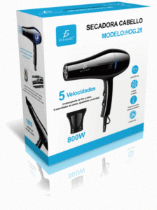 Secador de Pelo Eléctrico Portátil de 1000W, Secador de Viaje Compacto con Motor AC, Logotipo Personalizado, Material Plástico, Alimentación por Batería - Product Image 5