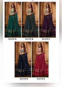 Vêtements de mariage, vente chaude, Faux Georgette lourd avec fil de coton, travail Salwar Kameez avec dupata fournisseur de Surat inde - Product Image 2