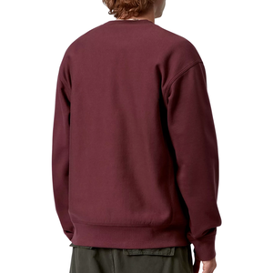 Sweat-shirt à col rond en Bourgogne de qualité supérieure, confortable, unisexe, décontracté, doux, durable, chaud, pull-over élégant, coupe athlétique - Product Image 4