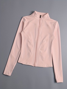 High Quality Women's Plus Size <b>Yoga</b> <b>Jacket</b> Full Zipper Breathable Quick Dry Seamless Four-Way Stretch Lightweight Front - Product Image 3