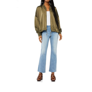 La mejor chaqueta bomber de invierno de alta calidad hecha a medida para mujer, último modelo elegante, suministro al por mayor, chaquetas universitarias de satén para mujer - Product Image 2