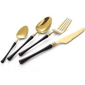 Cubiertos DE BODA DE ACERO INOXIDABLE niquelado de nuevo estilo hechos a mano, juego de cubiertos de acero con espejo, cubiertos de tenedor de Metal - Product Image 1