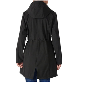 Veste Softshell imperméable légère pour femmes, doublée de polaire, à capuche, coupe-vent, longue veste chaude - Product Image 3