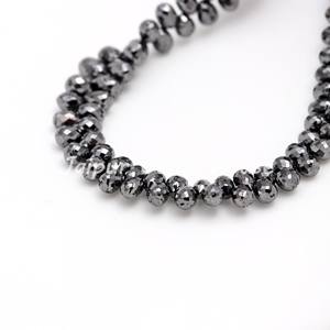 Meilleure qualité diamant noir naturel à facettes forme de larme 3-4mm perles avril perles de pierre de naissance pour la fabrication de bijoux boucle d'oreille pour cadeau - Product Image 4