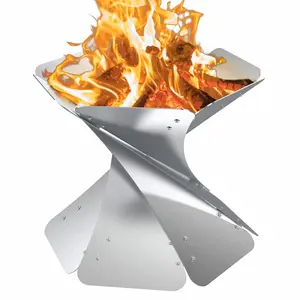 耐用的不锈钢火炉可折叠设计便于携带户外火坑适合花园派对和户外野营