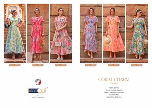 Hochwertiges, elegantes, einteiliges Blumen kleid mit lebendigen Farben und zartem Aufdruck für Sommer zu besten Preisen erhältlich