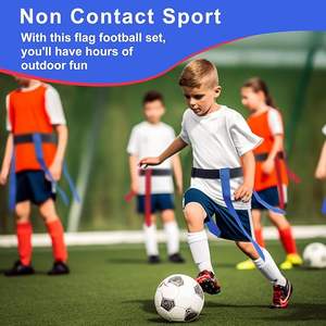 Drapeaux d'équipe de football promotionnels, drapeaux de football personnalisés ajustables en couleur pleine, et ceintures pour adultes et jeunes, équipement d'entraînement - Product Image 5