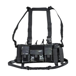 Trojan Chest Rig - BTP Black, pochette utilitaire avant, pochette compacte pour chargeurs, panneau pour carte d'identité, équipement de transport de charge, Camouflage, Personnalisé - Product Image 1