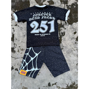 Venta al por mayor nueva moda de verano hombres pantalones cortos conjunto para la venta 100% alta calidad hombres 2 piezas pantalones cortos de diamantes de imitación conjunto a granel cantidad - Product Image 2