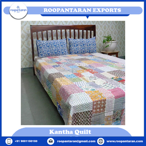 Hot Bán Twin Kích Thước Kantha <span class=keywords><strong>Quilt</strong></span> Cho Người Lớn Nhà Máy Cửa Hàng 'Giá Tốt Nhất Tay Khối In Cotton Hữu Cơ Chắp Vá Ấn Độ - Product Image 4