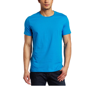 Camisetas Casuales Holgadas de Color Sólido para Hombre, con Logotipo Personalizado, Cuello Redondo, Algodón, Deportivas, de Manga Corta - Product Image 1