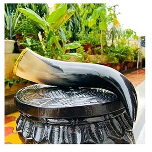 Cuerno para beber vikingo pulido de alta calidad hecho a mano natural personalizado de tendencia para restaurante doméstico y hotel de la India. - Product Image 1