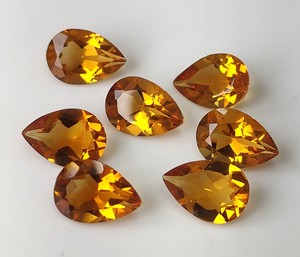 Citrino natural 3x5mm-8x12mm corte de pera facetado de alta calidad hecho a mano piedras preciosas sueltas para la fabricación de joyas - Product Image 1