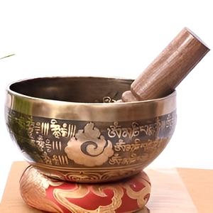 Cuenco para cantar de Metal moderno para curación por resonancia y meditación de Yoga, cuenco para cantar de estilo Tibetano con Mazo, cuenco para cantar para sonido - Product Image 2