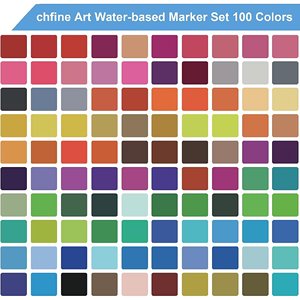 Marqueurs d'artiste 100 couleurs, stylos à double pointe, pointe fine, marqueur de <span class=keywords><strong>coloriage</strong></span>, pointe pinceau, ensemble de stylos à pointe fine, marqueurs à base d'eau <span class=keywords><strong>pour</strong></span> adultes et enfants - Product Image 2