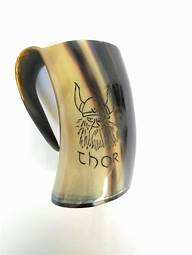 Mug en corne de buffle fait à la main avec finition antique pour boire de l'eau, mug à eau en corne de buffle durable, fait à la main dans un style traditionnel - Product Image 4