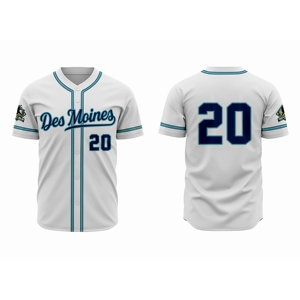Maillot de baseball Knights pour homme, bleu rayé, sublimé, anti-humidité, manches courtes, uniforme adulte, col en V, boutons sur le devant - Product Image 4