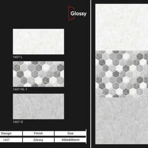 Carreaux muraux en céramique pour intérieur, 300x600mm, salle de bain, cuisine, finition brillante ou mate, surface sculptée effet sucre, design mural intérieur luxueux - Product Image 1