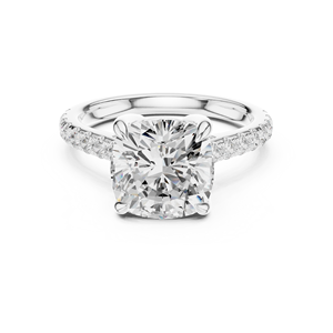 Anillo de diamante de promesa con acabado brillante de 14K con piedras preciosas - Product Image 4