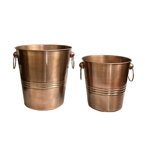 Stainless Steel <b>Ice</b> Bucket Beverage Tubs Barware Wine Bottle Chiller Champagne <b>Cooler</b> Single Walled Metal <b>Ice</b> Bucket - Product Image 1