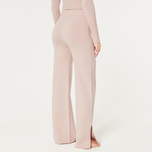 Conjunto de pantalones de chándal y Sudadera con capucha recortada para mujer, ropa de calle, chándales acampanados de dos piezas de cintura alta para mujer - Product Image 2