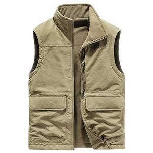 CONMR Gilet thermique populaire pour hommes en mélange de polyester <span class=keywords><strong>sans</strong></span> manches avec doublure intérieure douce pour les activités décontractées et de plein air - Product Image 4