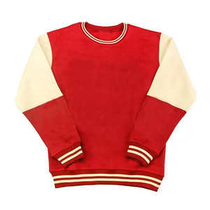 เสื้อสเวตเตอร์ขนแกะลายนูนใส่ได้ทั้งชายและหญิงเสื้อมีฮู้ดผ้าฝรั่งเศสเทอร์รี่สวมหัวคอกลมแบบสวมหัวสำหรับฤดูหนาว - Product Image 3