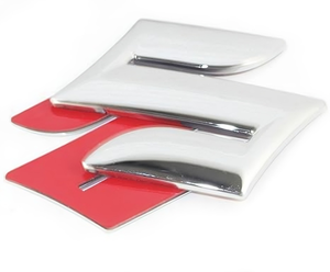 Adecuado para Suzuki Car Chrome Plated S Logo Monogram Badge 2 Unidades - Product Image 2