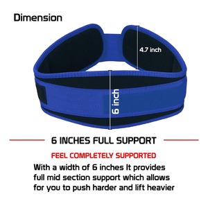 Ceinture de gymnastique de haute qualité Logo personnalisé soutien dorsal ceinture d'haltérophilie musculation ceinture d'haltérophilie en néoprène pour hommes et femmes - Product Image 5